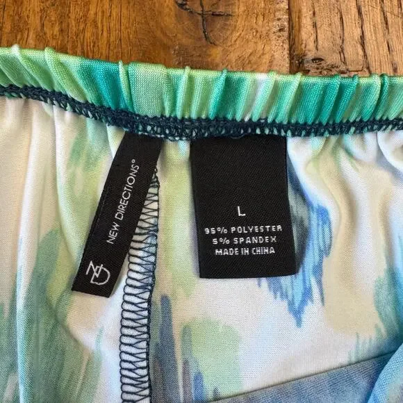 Lot of 4 Womens L/XL Palazzo Pants Boho Tribal Print Elastic Waist Wide Leg - Picture 12 of 12